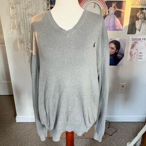Polo Ralph Lauren Light Gray V-Neck Sweater